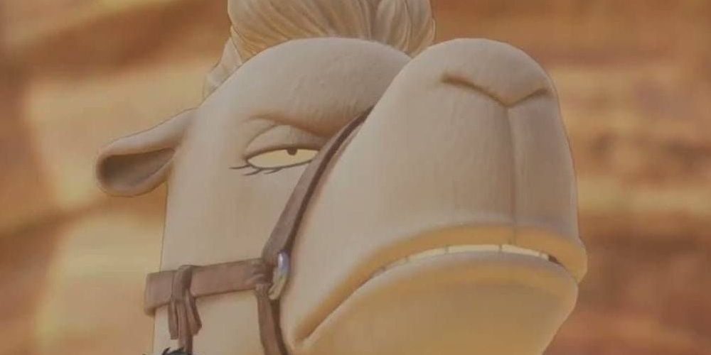 A camel with long eyelashes stares off screen in One Piece Odyssey the game