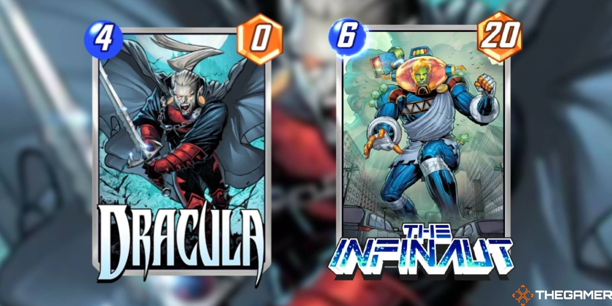 Marvel Snap Dracula and The Infinaut Cards