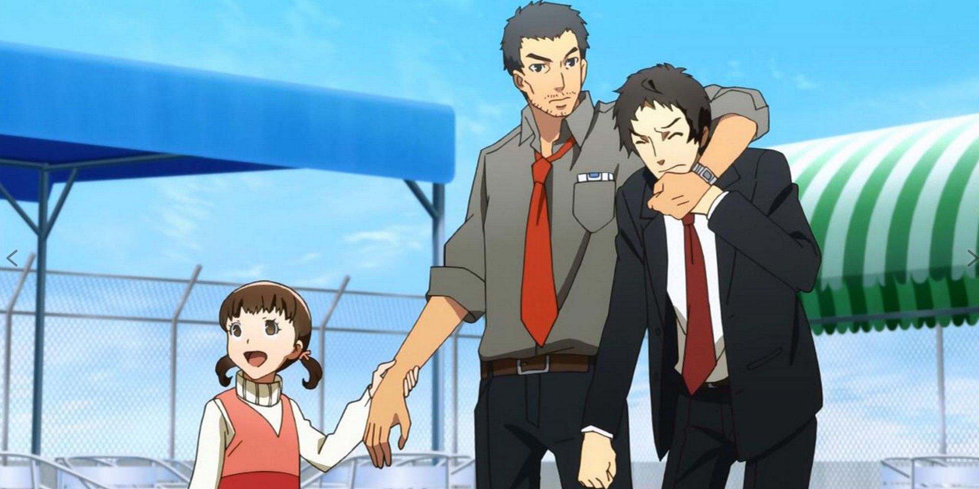 persona 4 golden nanako dojima and adachi at junes from the anime-1