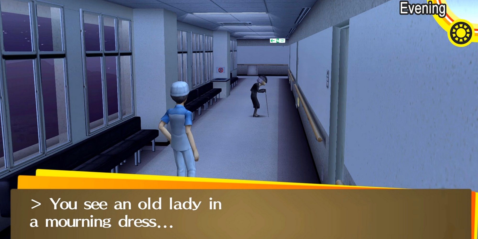 persona 4 golden seeing hisano at the hospital