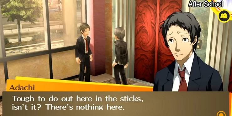 persona 4 golden yu and adachi talking about country living