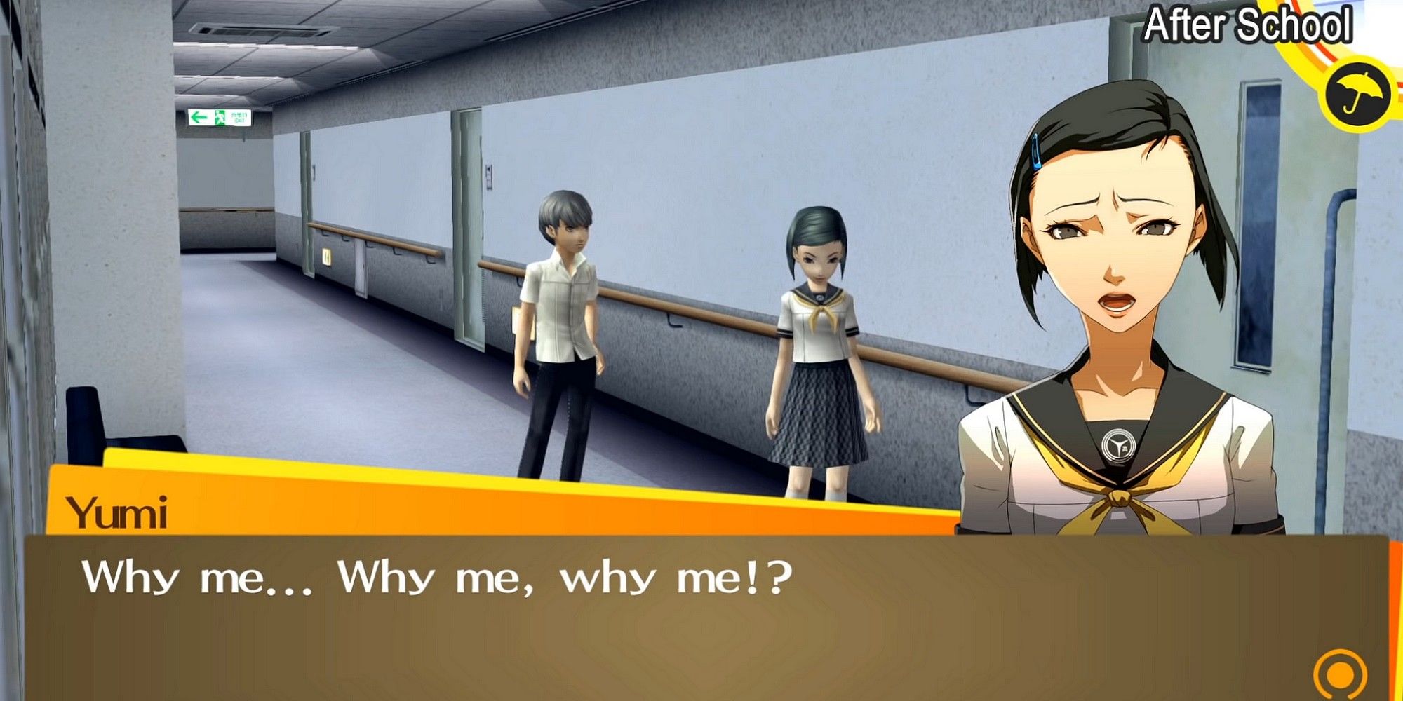 persona 4 golden yu and yumi at the hospital