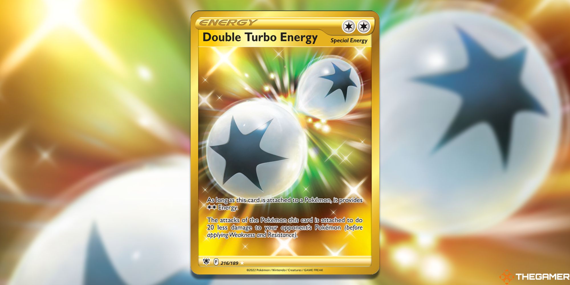 Pokemon TCG Double Turbo Energy Rare Secret Card card