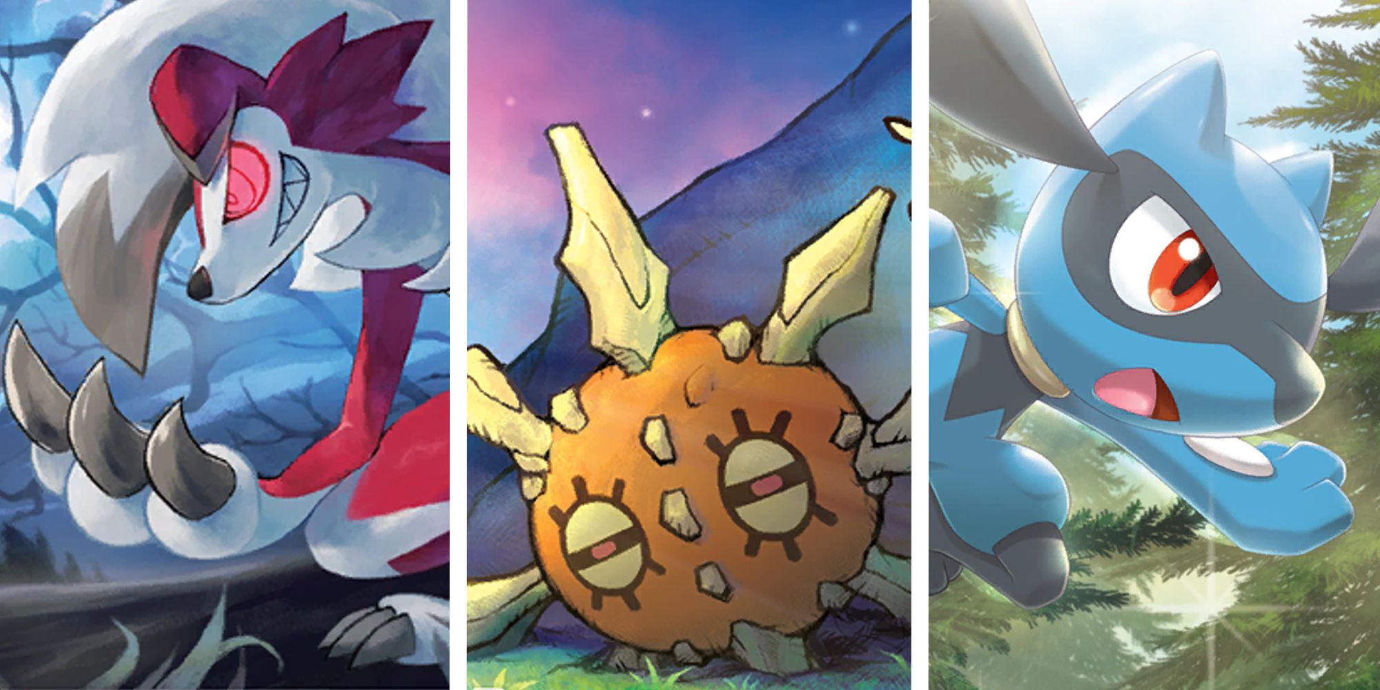 Featured Image showing Riolu, Lycanrock, and Solrock