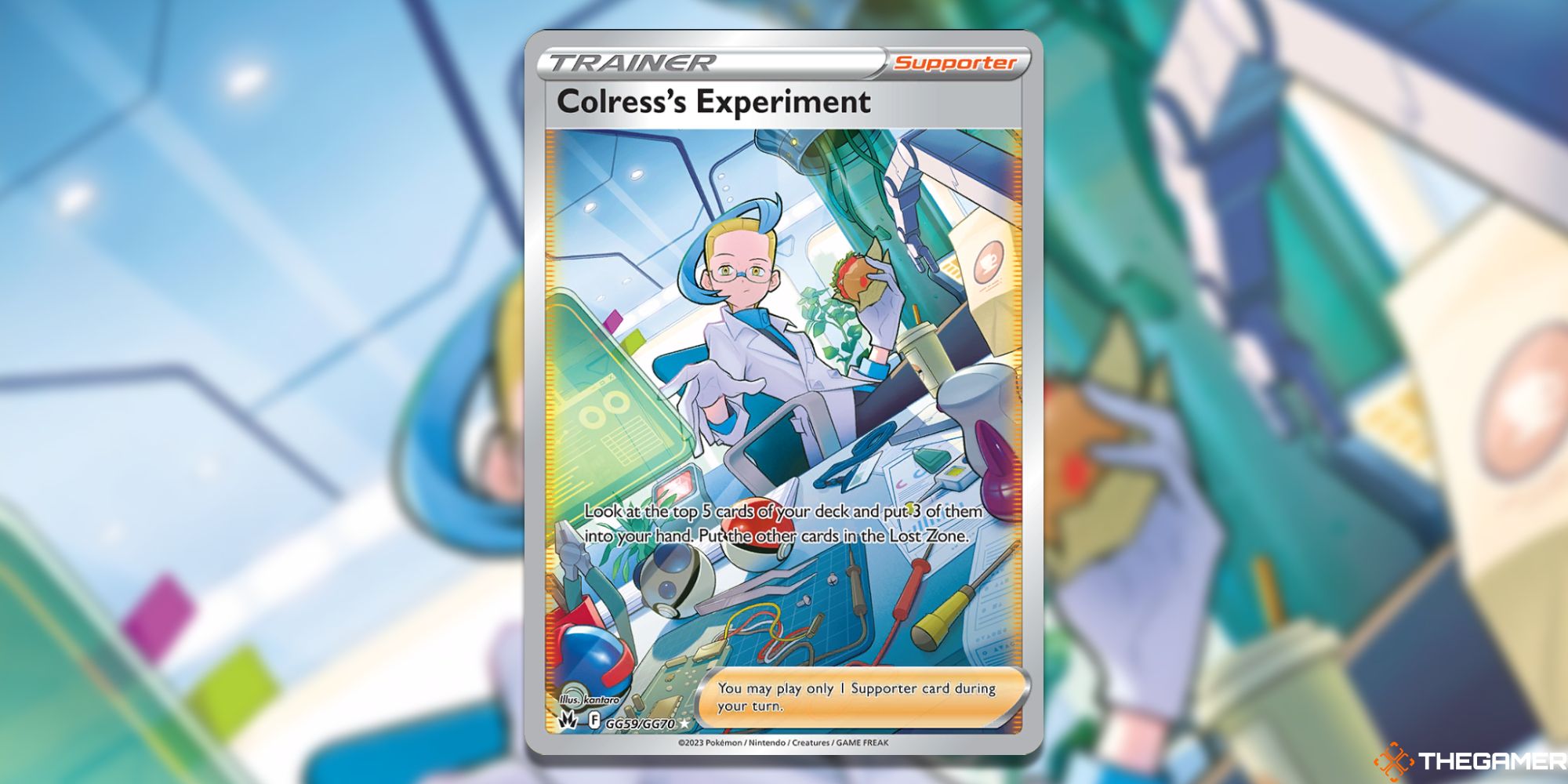 Colress's Experiment Galarian Card from the Pokémon TCG