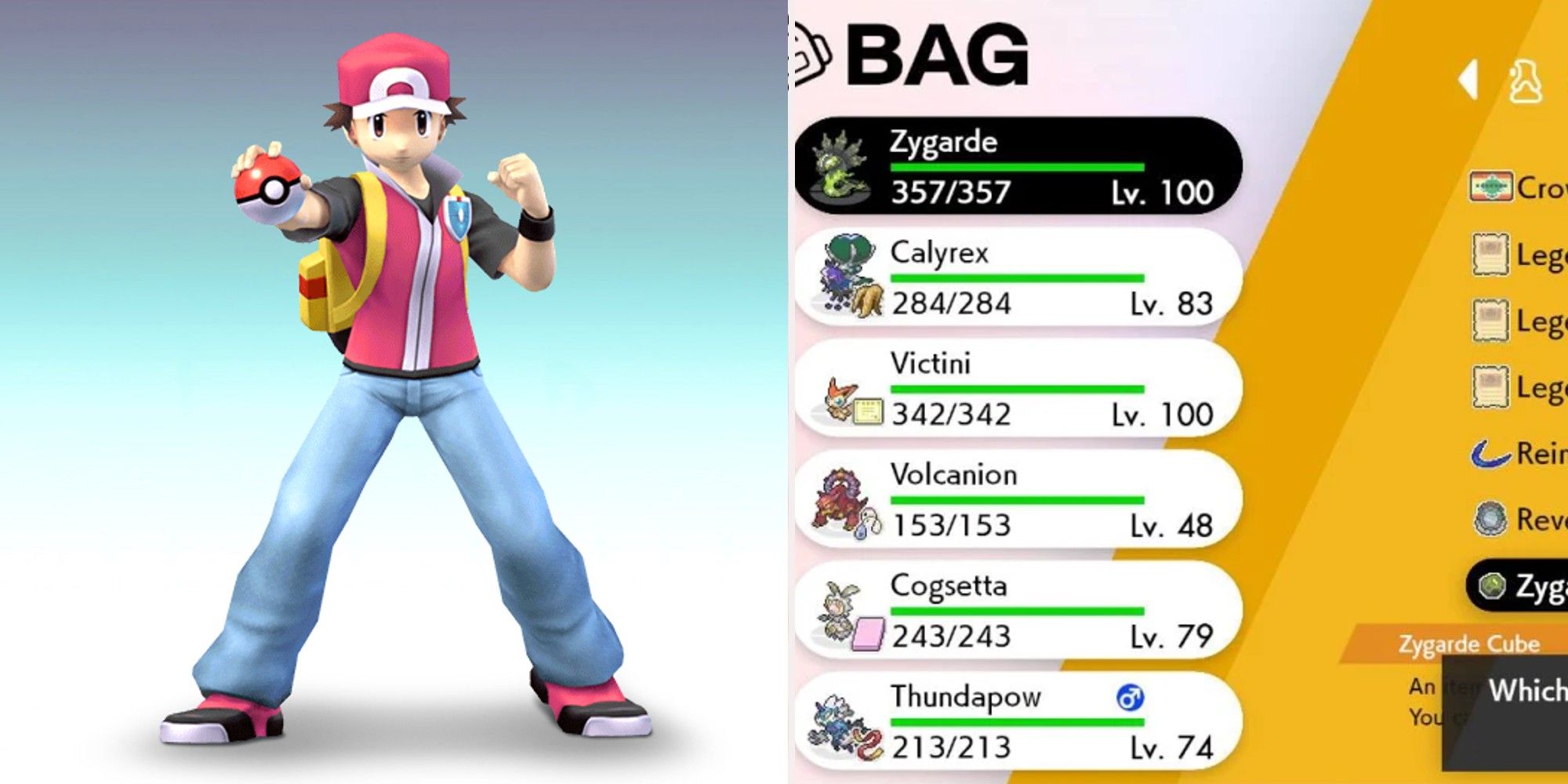 Pokemon Trainer and Pokemon Scarlet Violet inventory