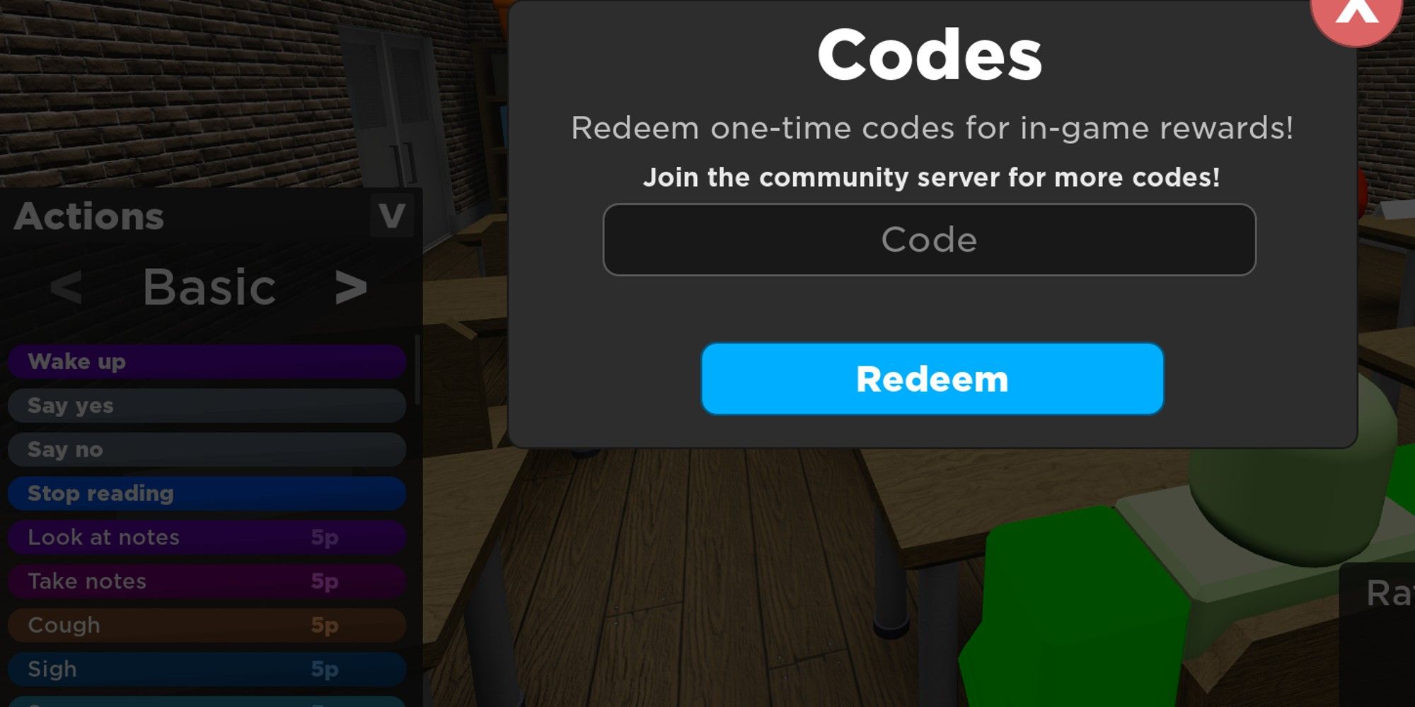 the presentation roblox codes