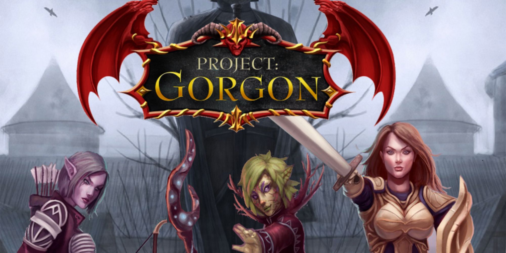 project gorgon title and three characters