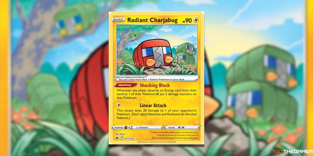 Radiant Charjabug Crown Zenith card from the Pokemon Crown Zenith TCG set