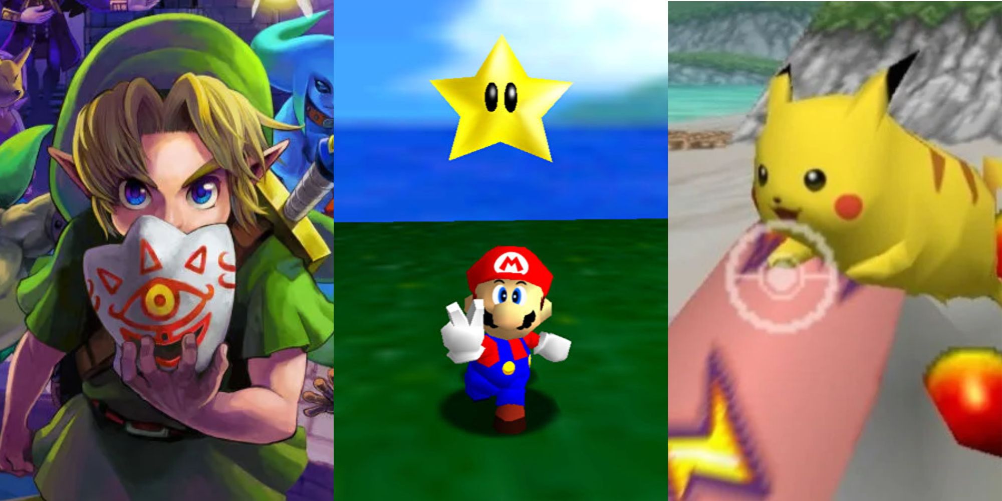 Realizations While Playing Nintendo 64 Games Featured - Link, Mario, Pikachu