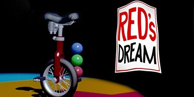 Red's Dream poster showing the red unicycle