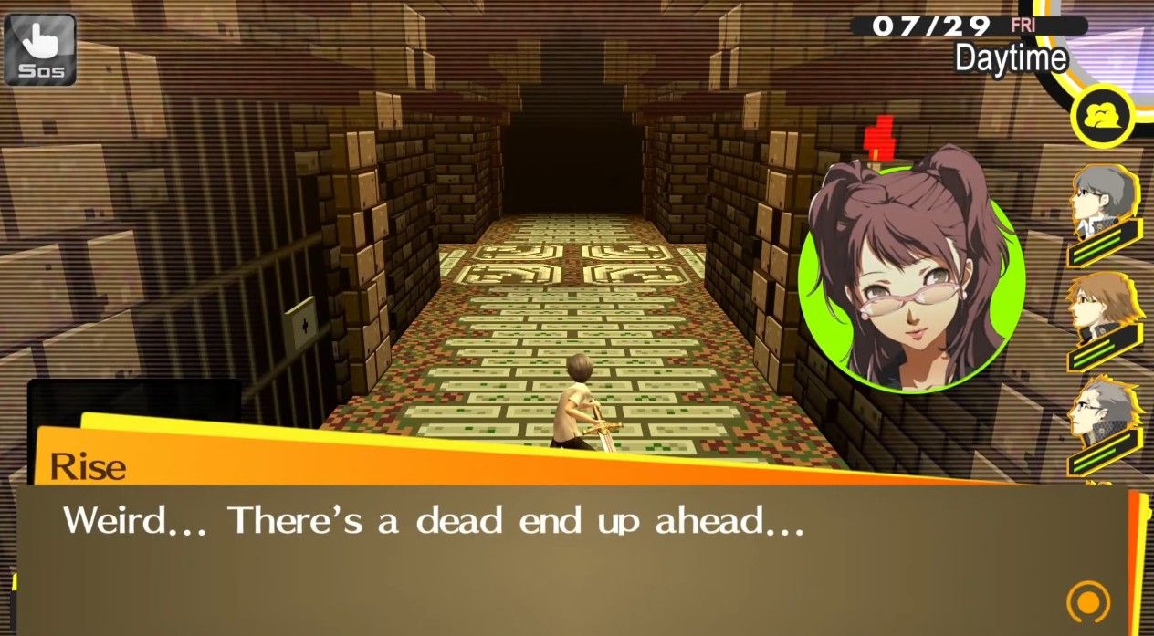 rise warning the investigation team about the dead ends in chapter three of void quest in persona 4 golden
