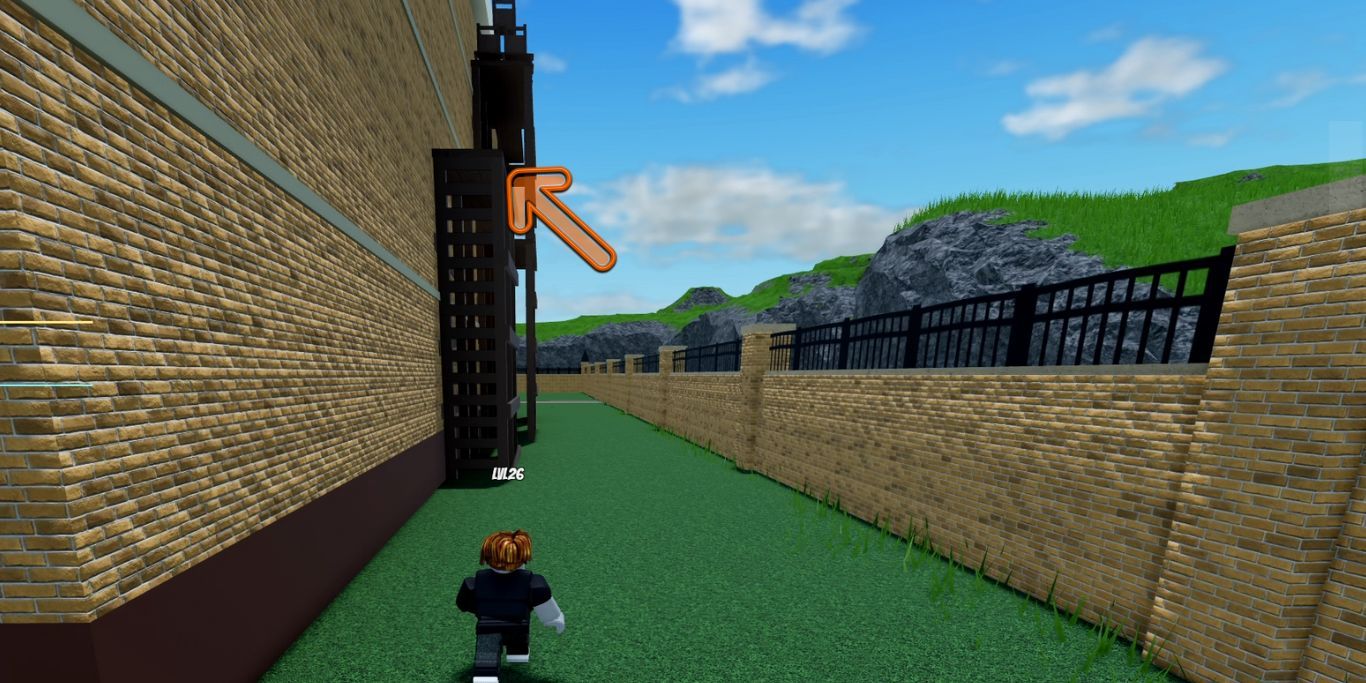 Roblox World Of Stands ladder behind London Mansion
