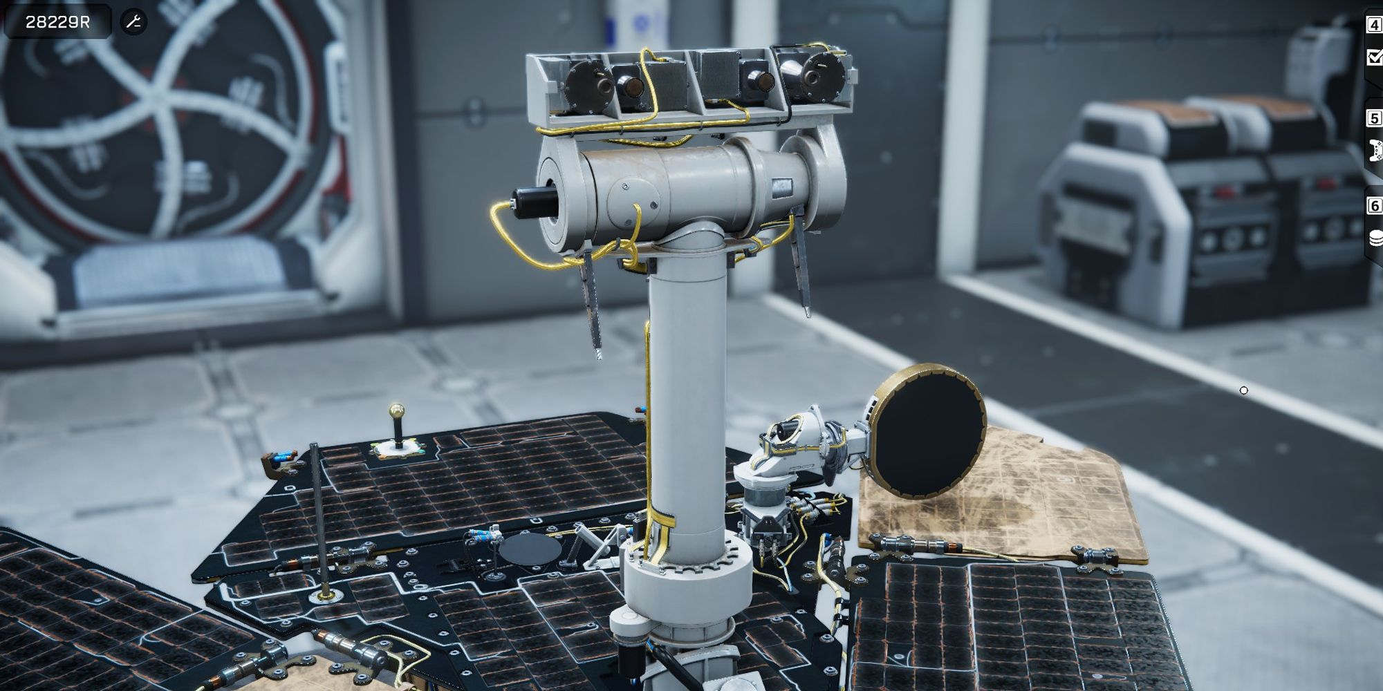 Close up of a Mars Rover in the game Rover Mechanic Simulator