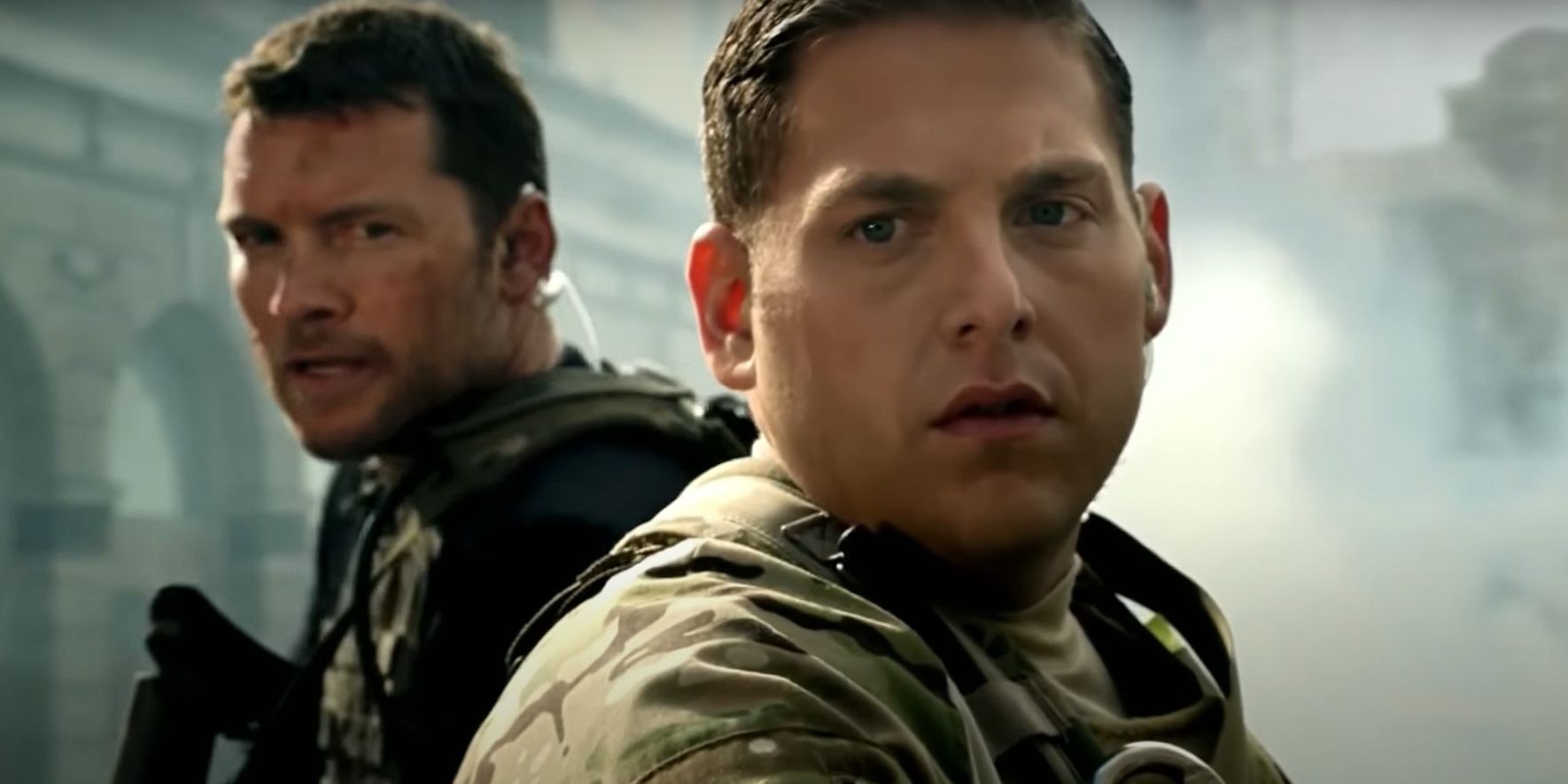 Sam Worthington and Jonah Hill in Call of Duty Modern Warfare 3