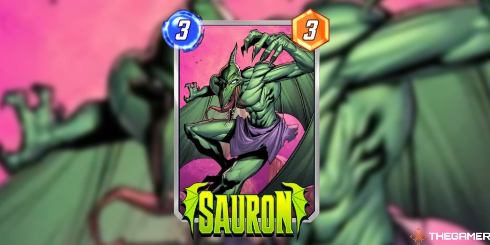 Marvel Snap - Sauron on a blurred background