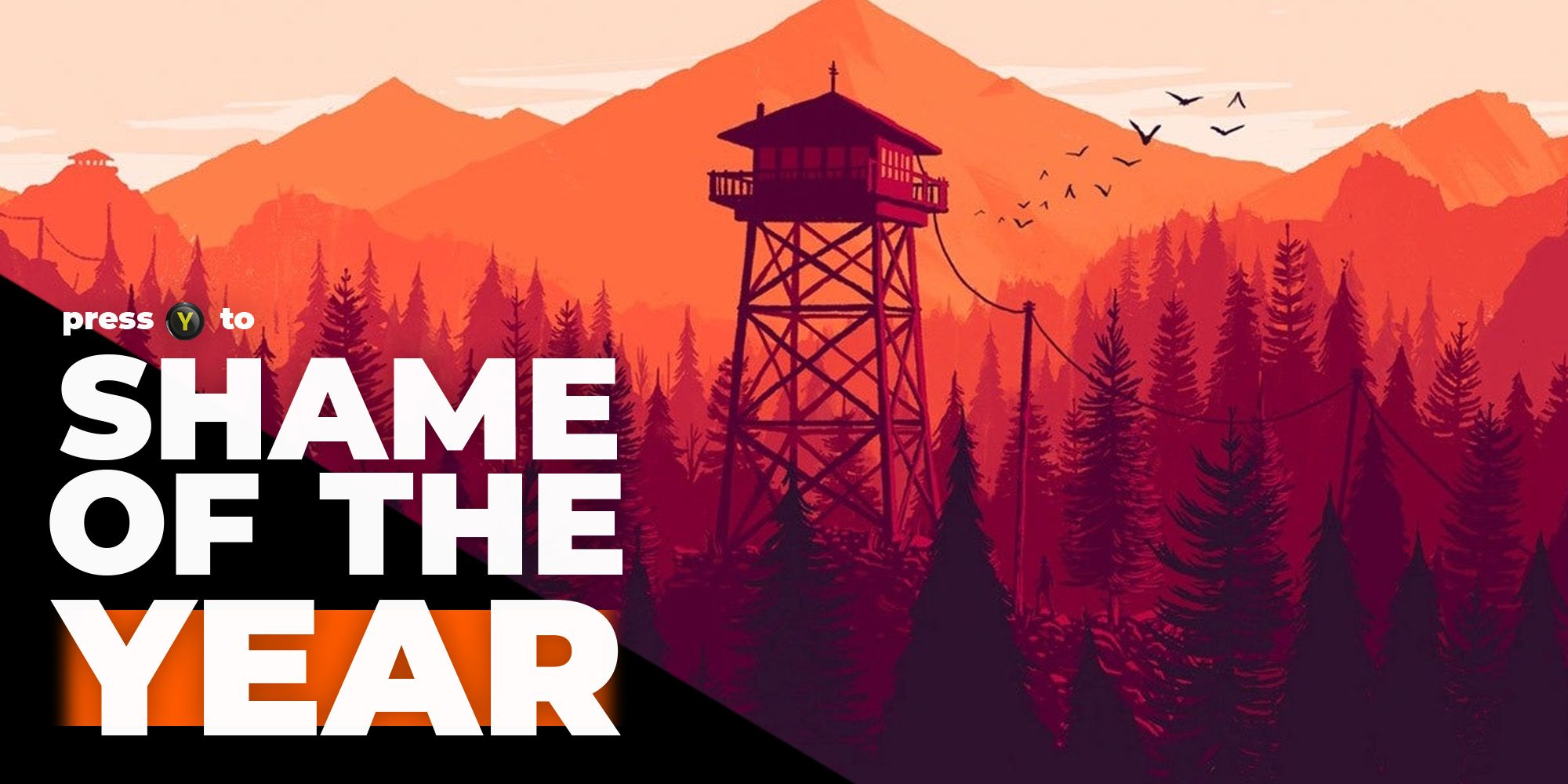 Shame of the Year feature image for David, showing a view of Firewatch.