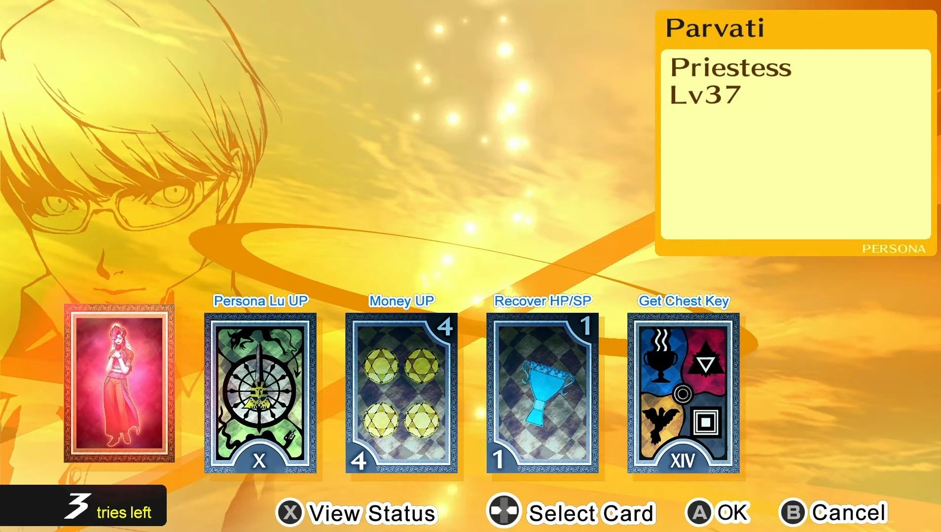 shuffle time in the secret lab dungeon showing parvati in p4g