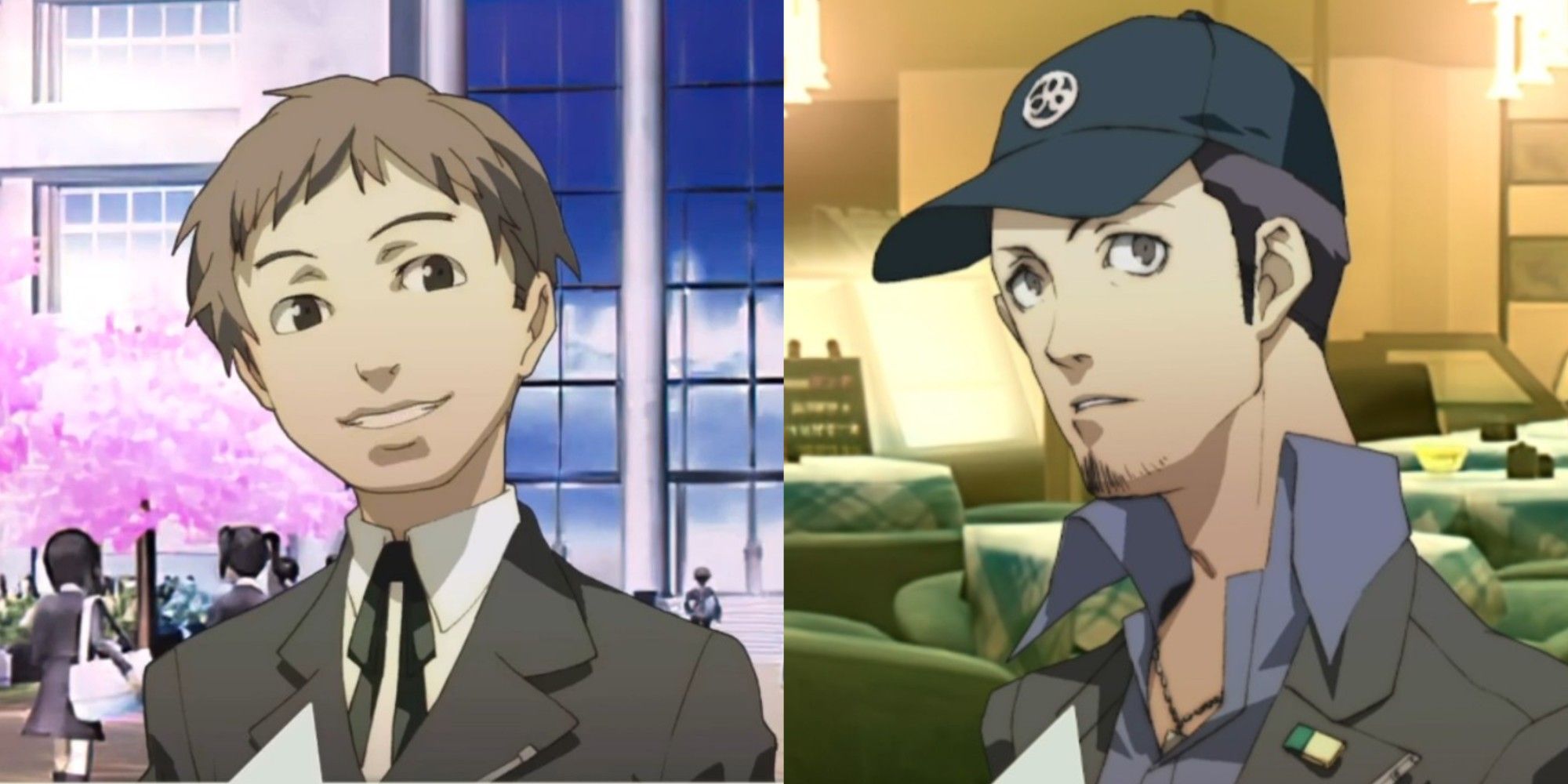 side by side image of kenji and junpei in persona 3 portable
