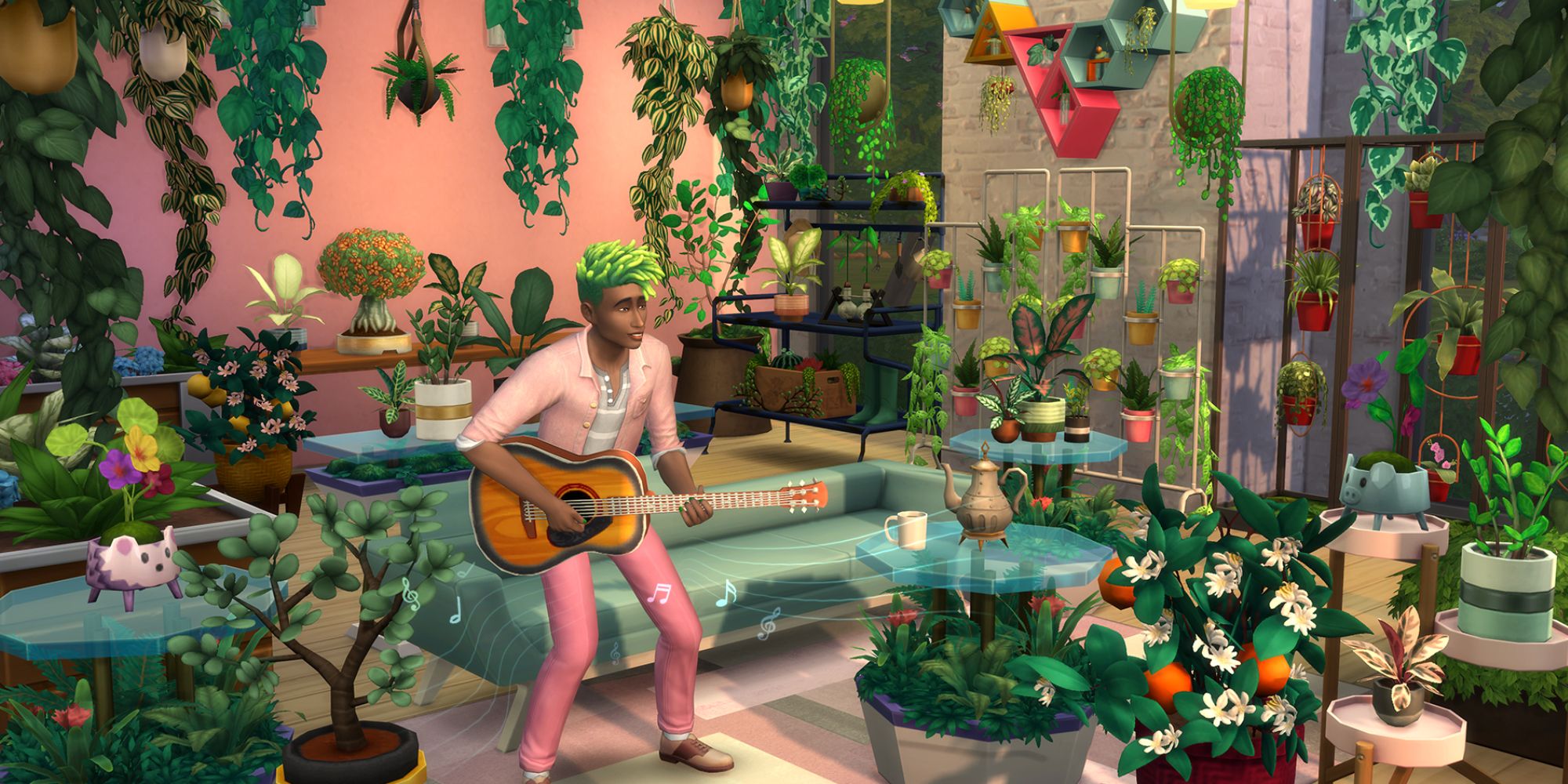 Sims 4 Blooming Rooms simulieren in einem Raum voller Pflanzen