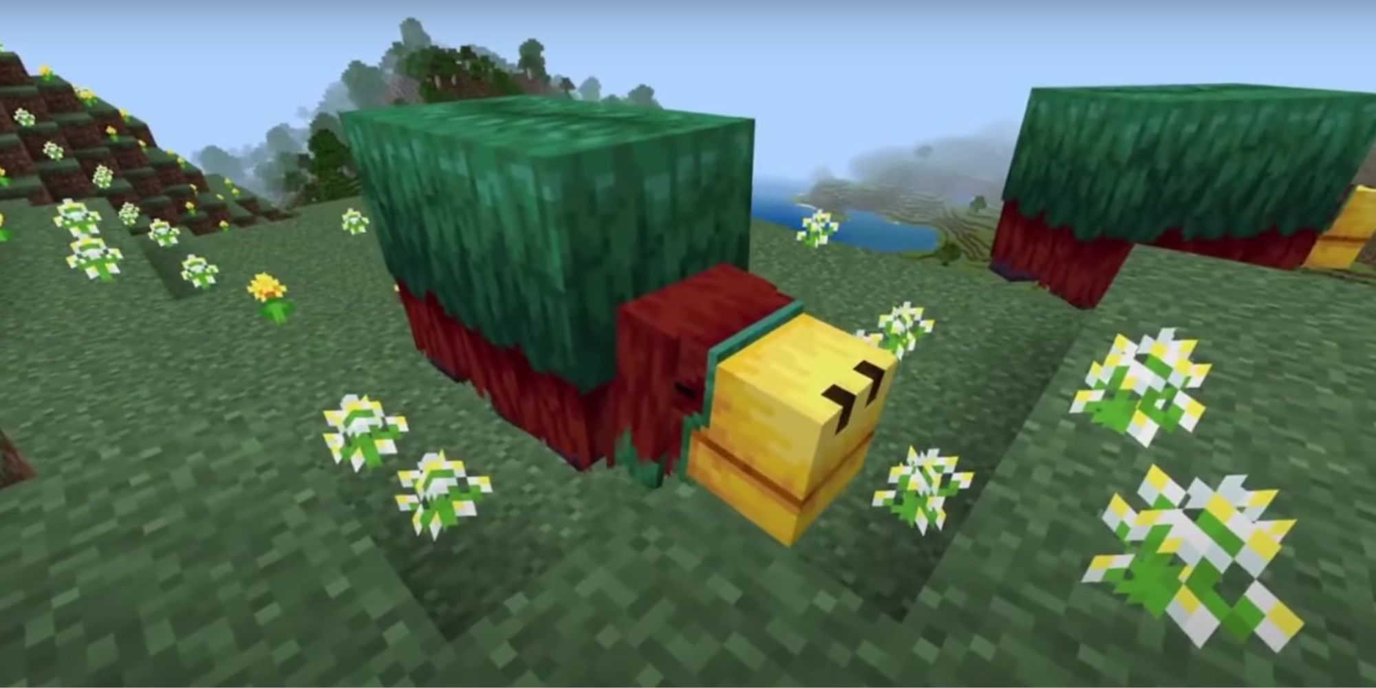 An in-game look at Minecraft's Sniffer mob.