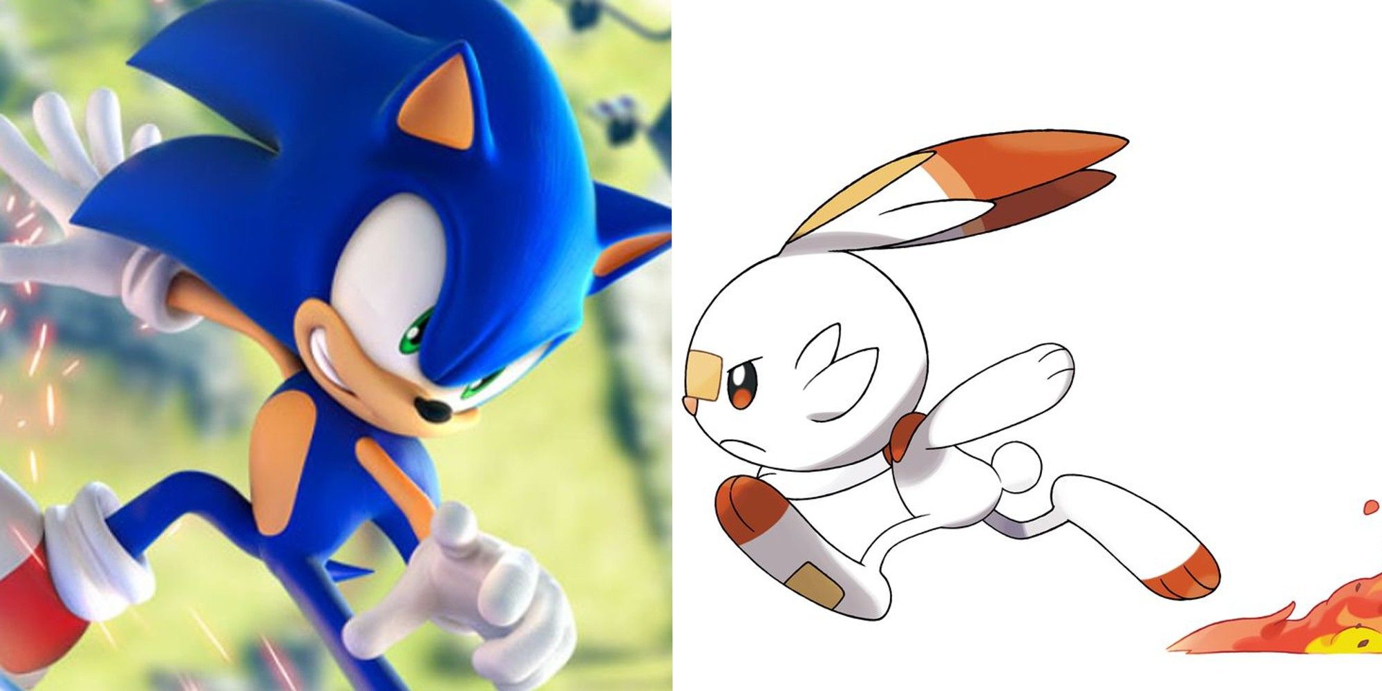 Sonic And Scorbunny Face Off