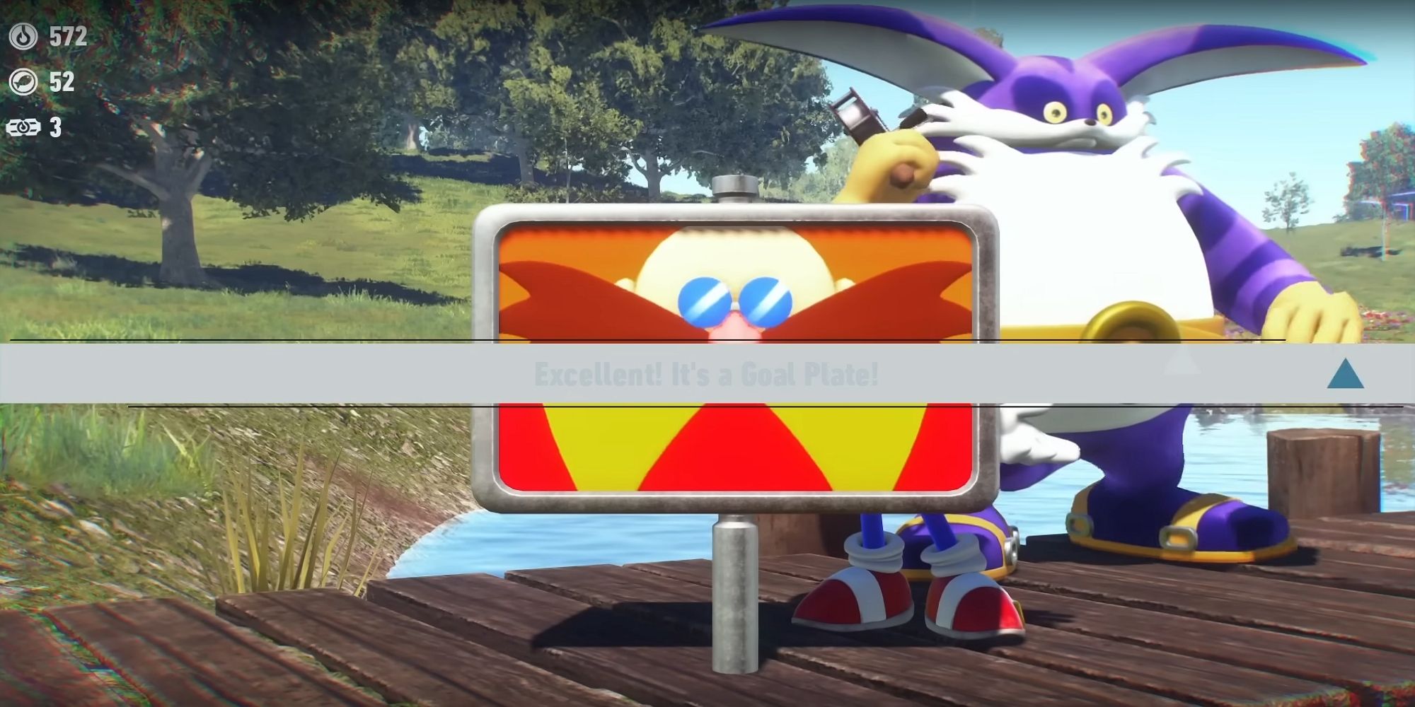 spinning sign with Dr. Eggman on it in Sonic Frontiers