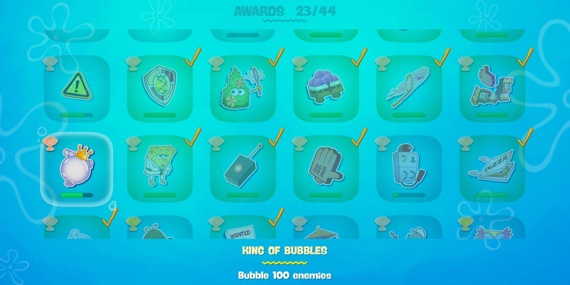 SpongeBob Cosmic Shake Screenshot Of Awards Screen