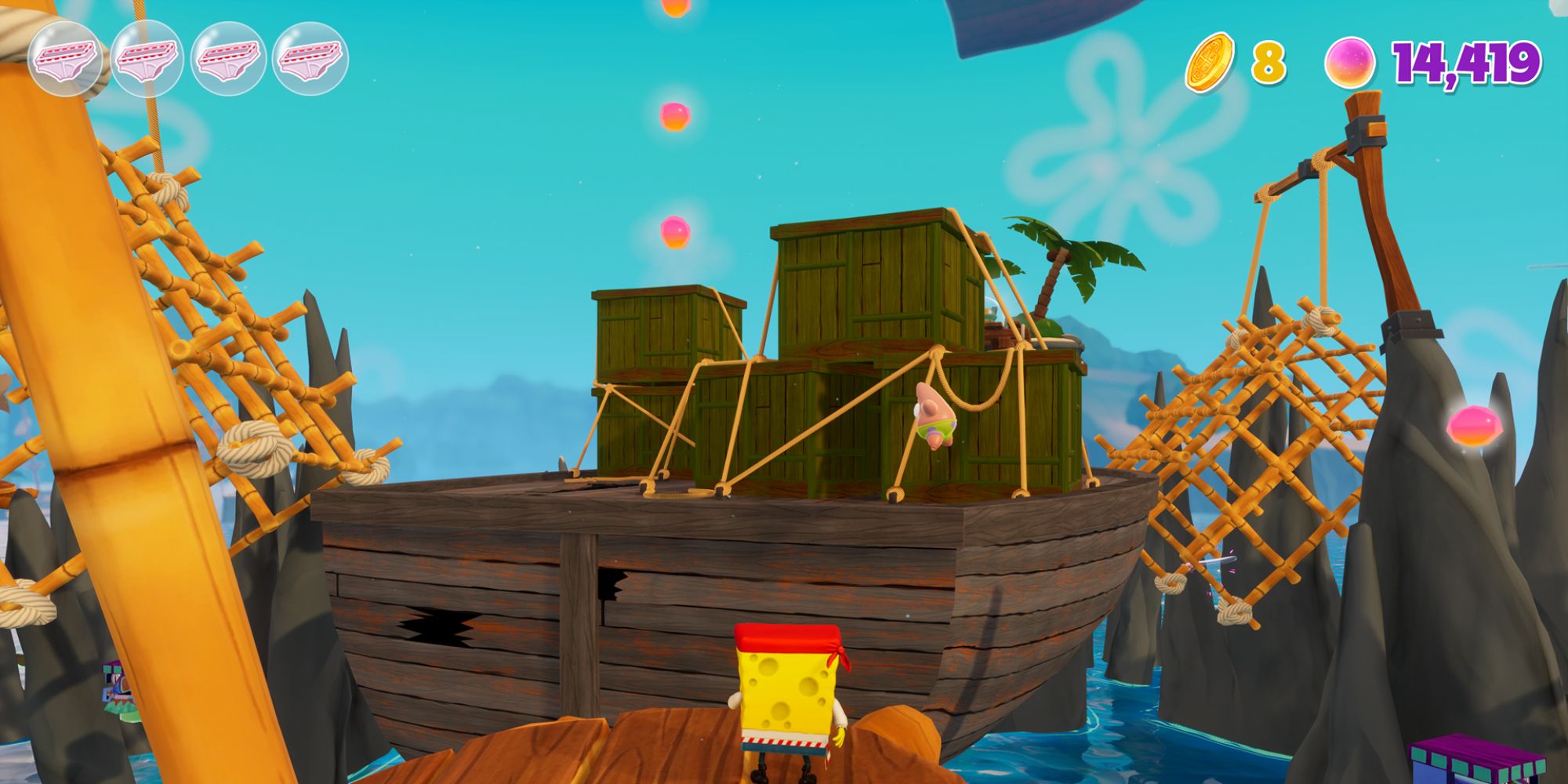 SpongeBob Cosmic Shake Screenshot Of Broken Boat