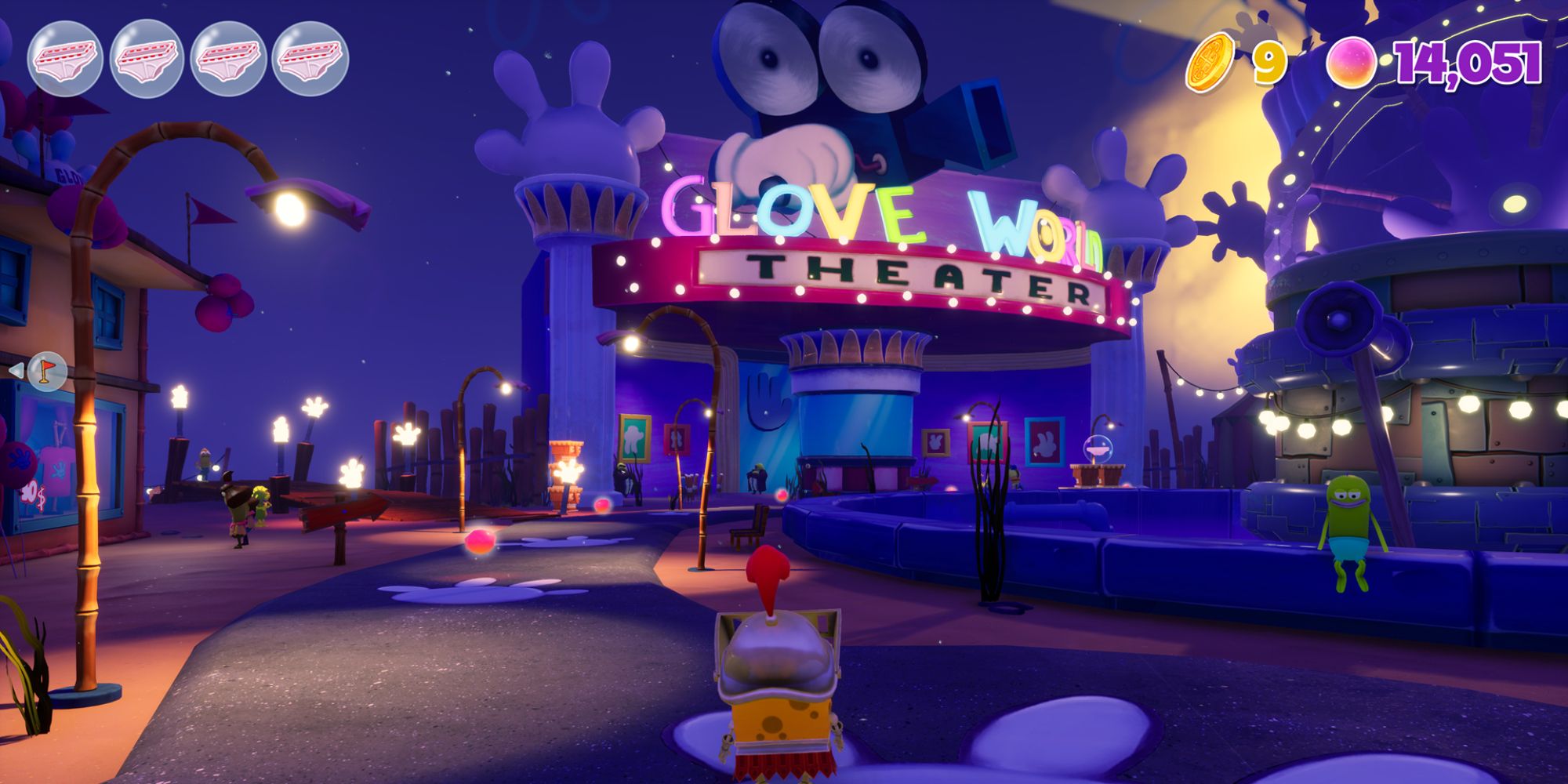 SpongeBob Cosmic Shake Screenshot Of Glove World Theater