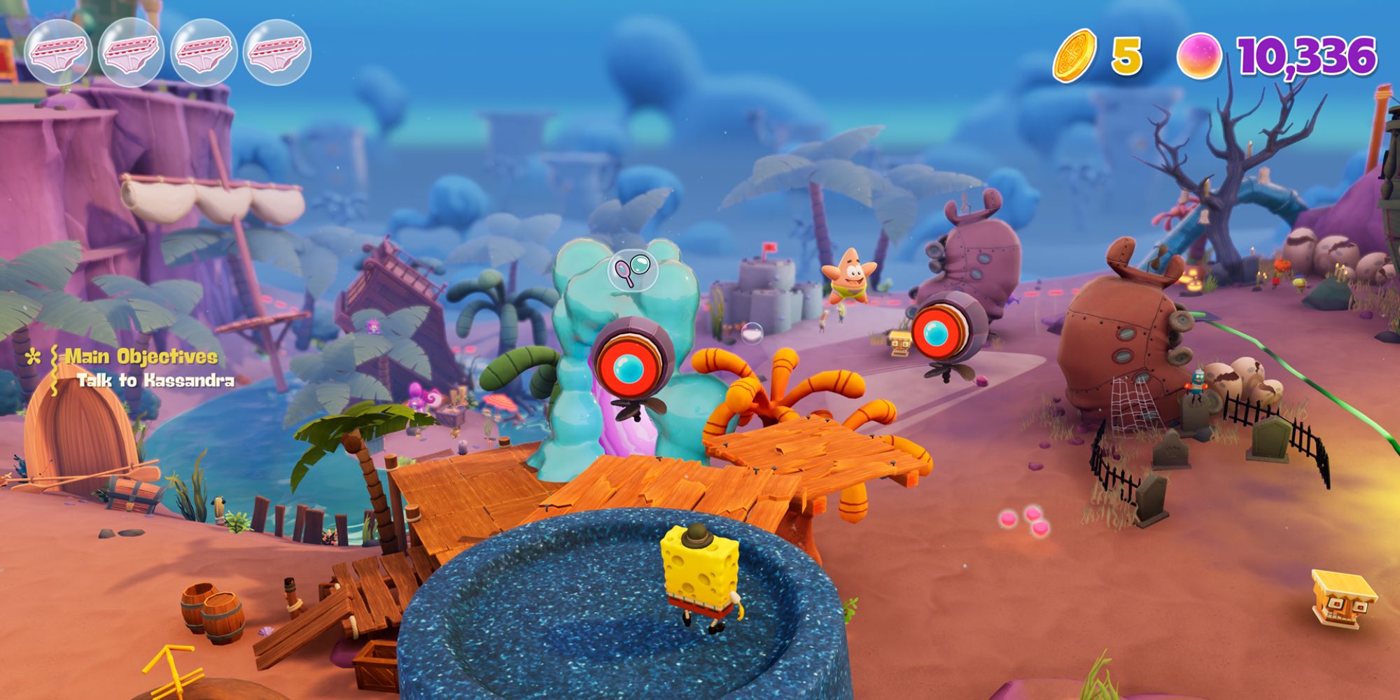 SpongeBob Cosmic Shake Screenshot From The Top Of Squidward House