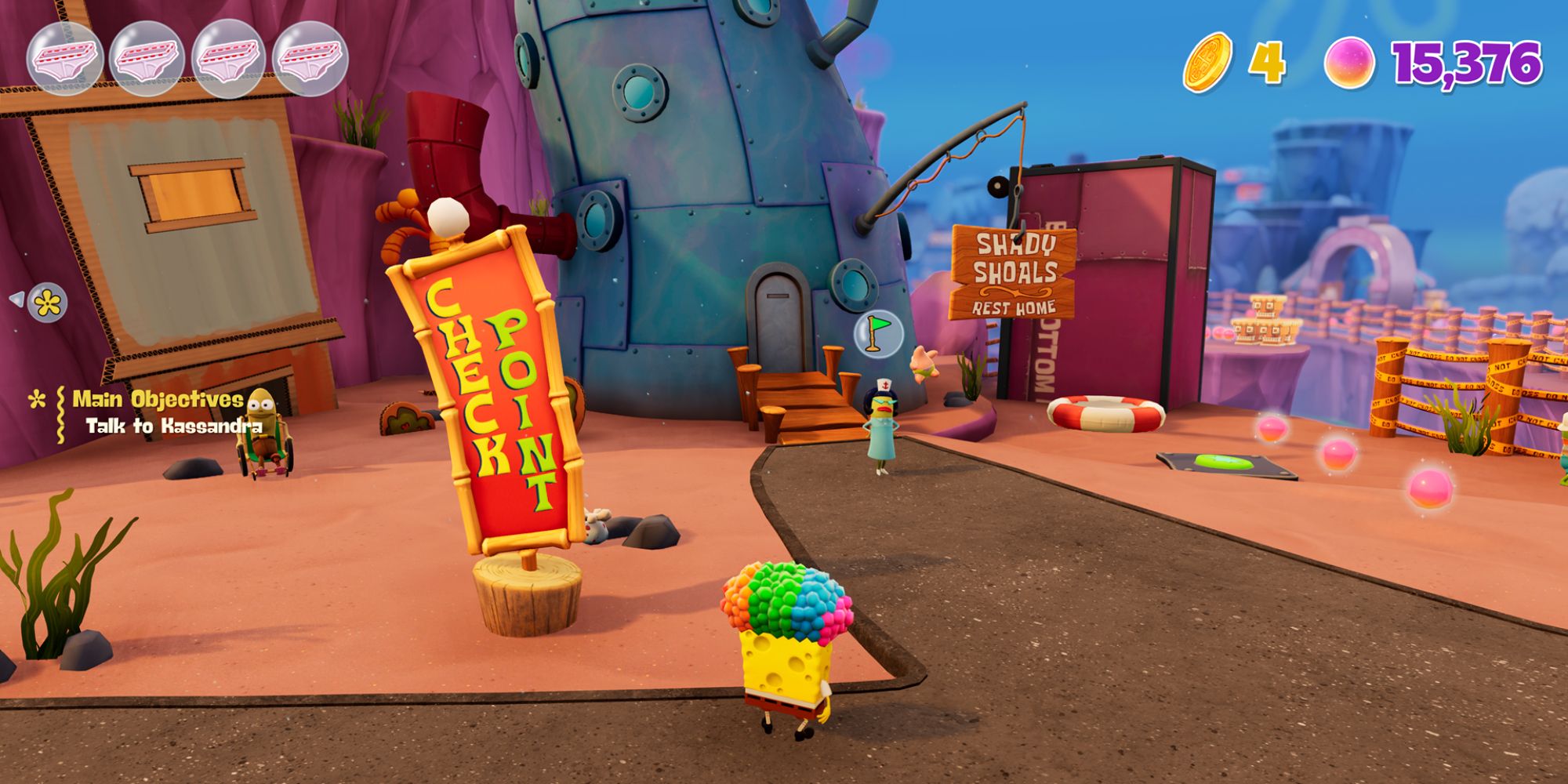SpongeBob Cosmic Shake Screenshot Of Shady Shoals Rest Home