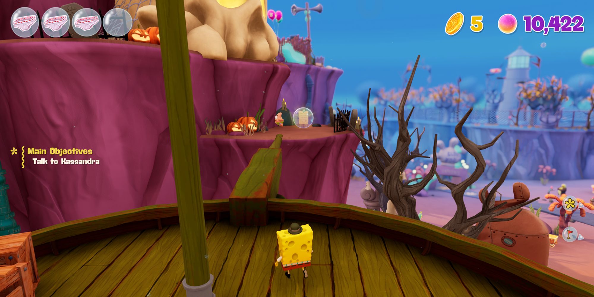 SpongeBob Cosmic Shake Screenshot Of Sticky Note Next To Ship