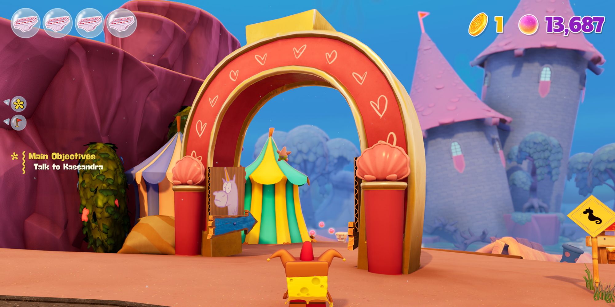 SpongeBob The Cosmic Shake Screenshot Of Unicorn Archway