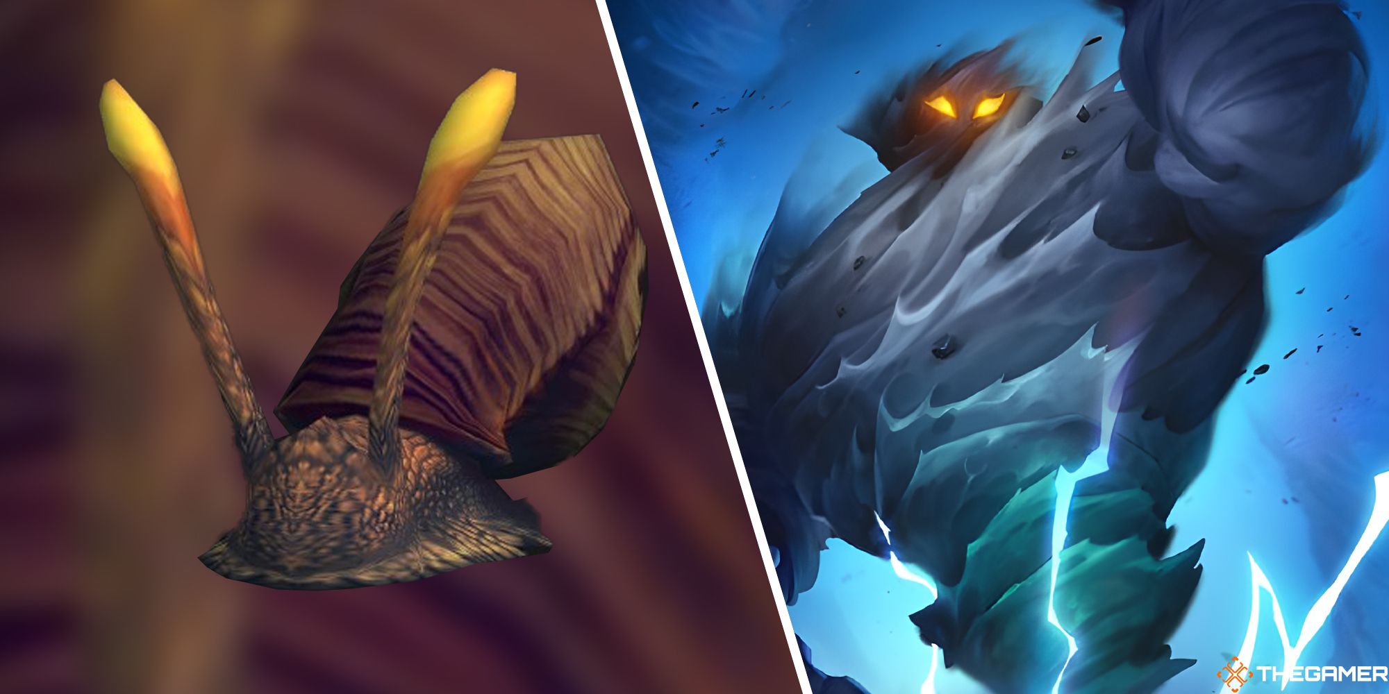 A Snail and Stormammu in WoW: Dragonflight