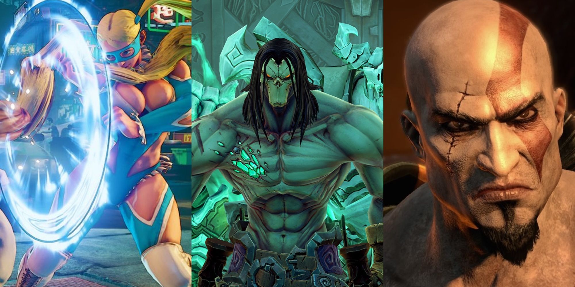 Street Fighter 5, Darksiders 2, and God of War 3
