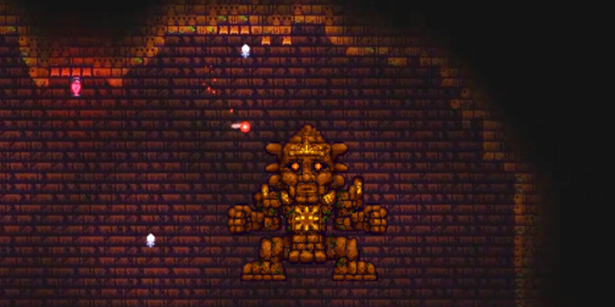 Terraria Boss Fight with Golem
