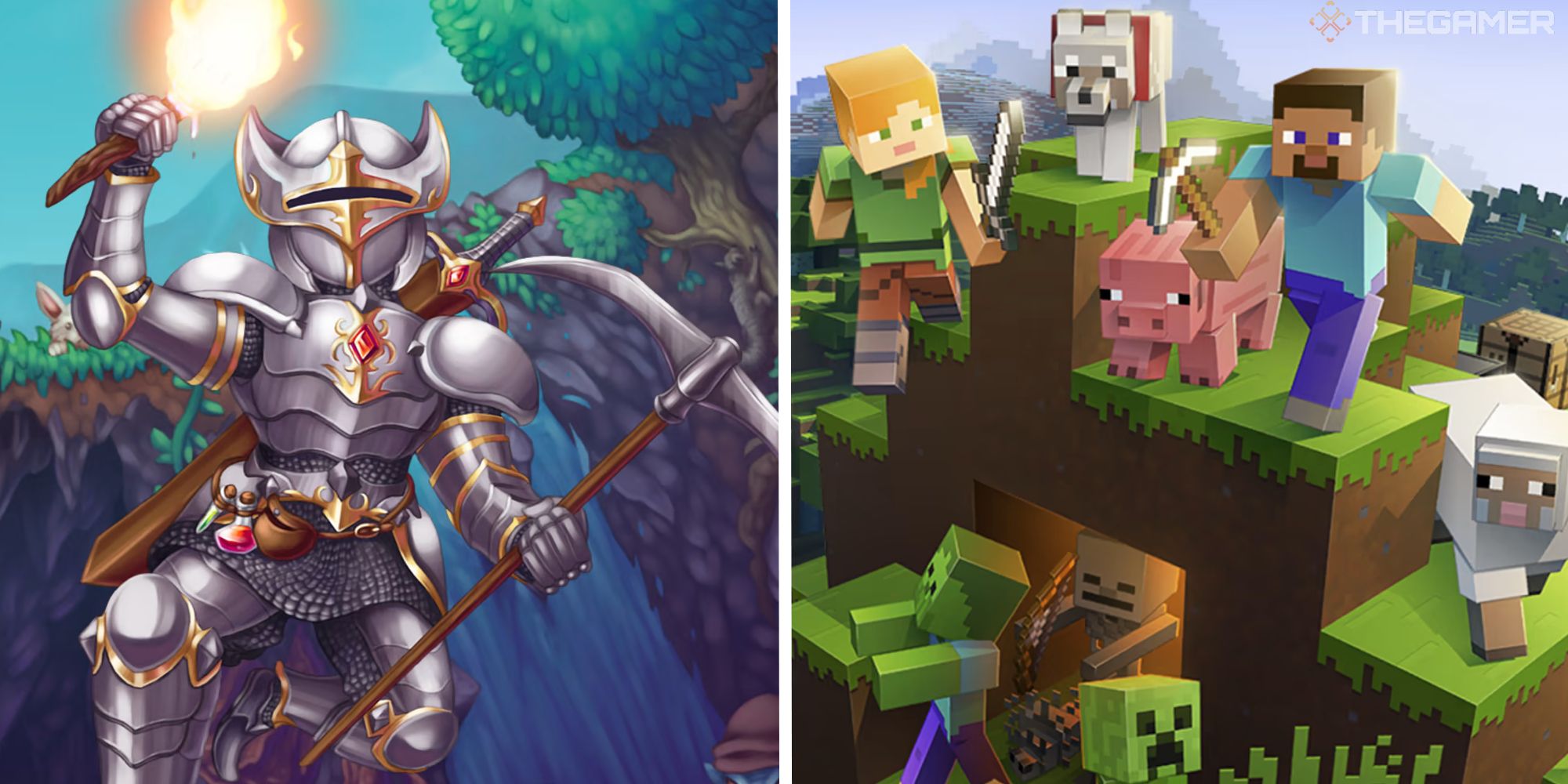 Minecraft Vs Terraria, qual é o melhor jogo de minerar e craftar