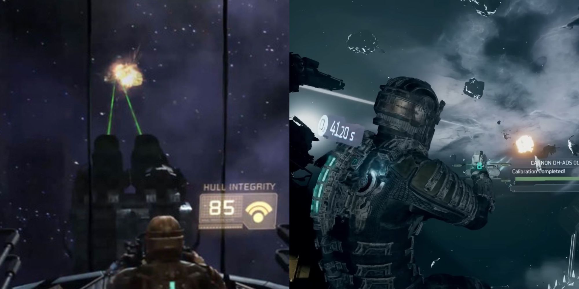 The asteroid shooting segment in both the original Dead Space and its remake.