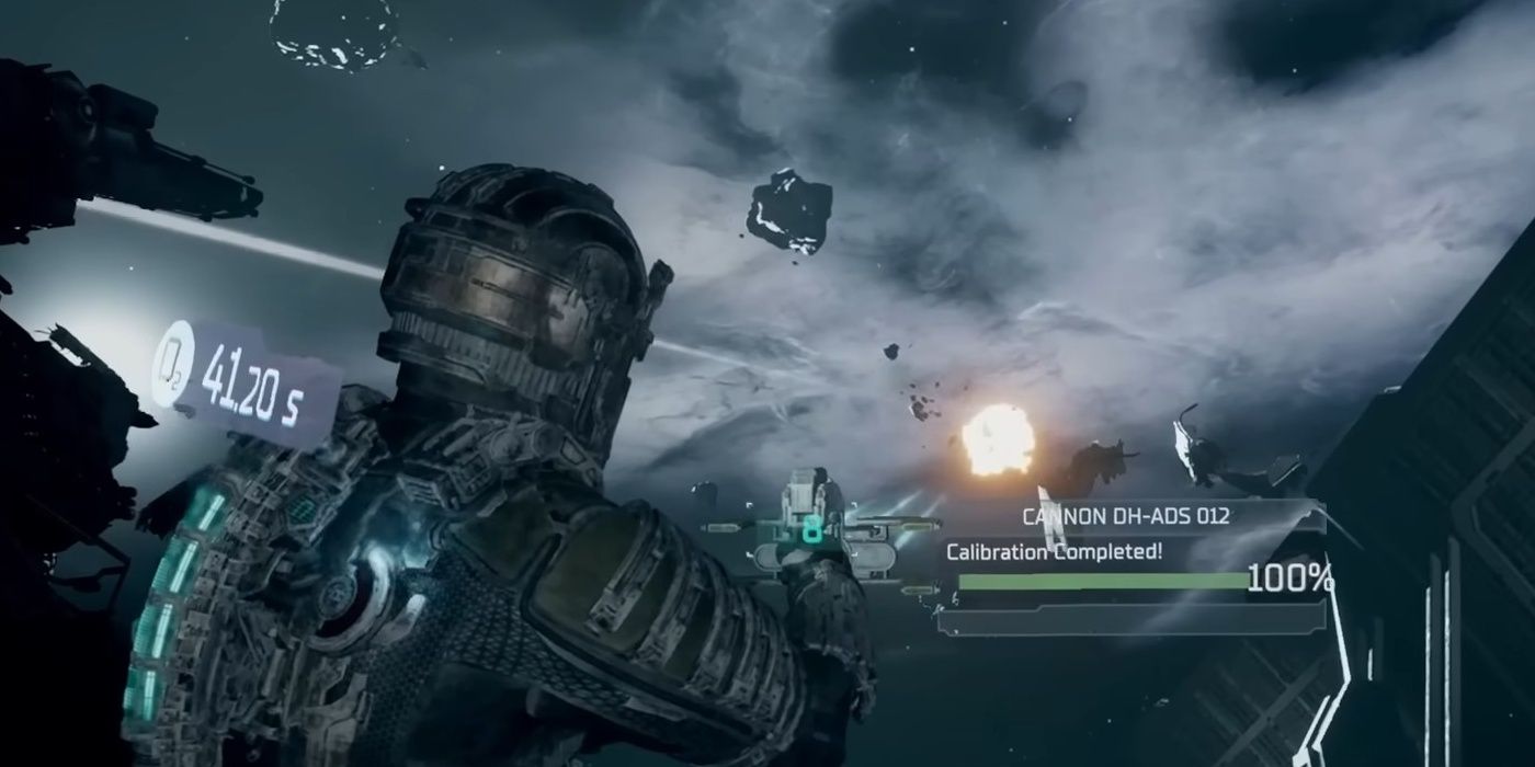 The new asteroid shooting bit from the Dead Space remake.
