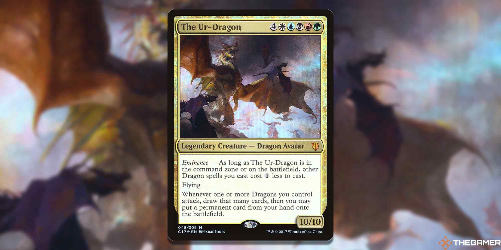 Image of the The Ur-Dragon card in Magic: The Gathering, with art by Jaime Jones