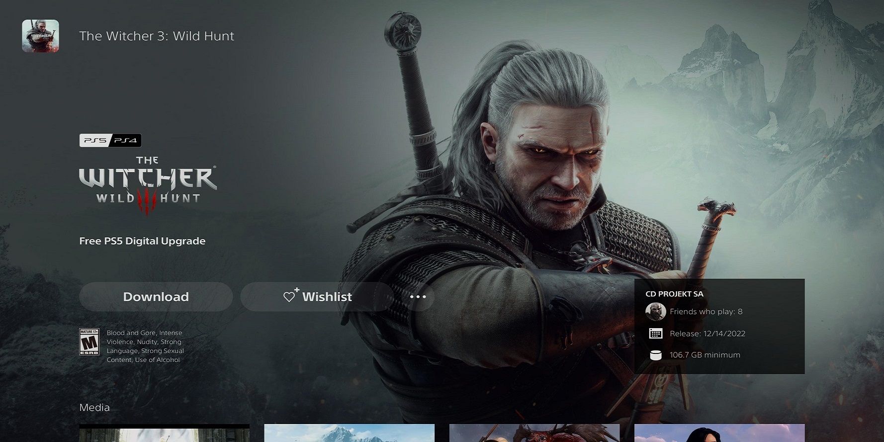 The Witcher 3 PlayStation Store Listing-1
