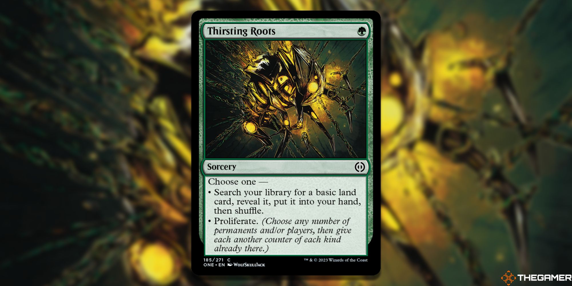 The card Thirsting Roots from Magic: The Gathering.