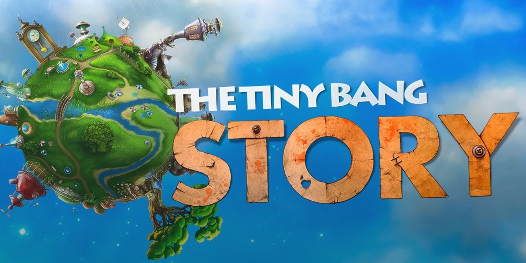 Tiny Bang Story Cover Image Whimsical Planet Next To Title