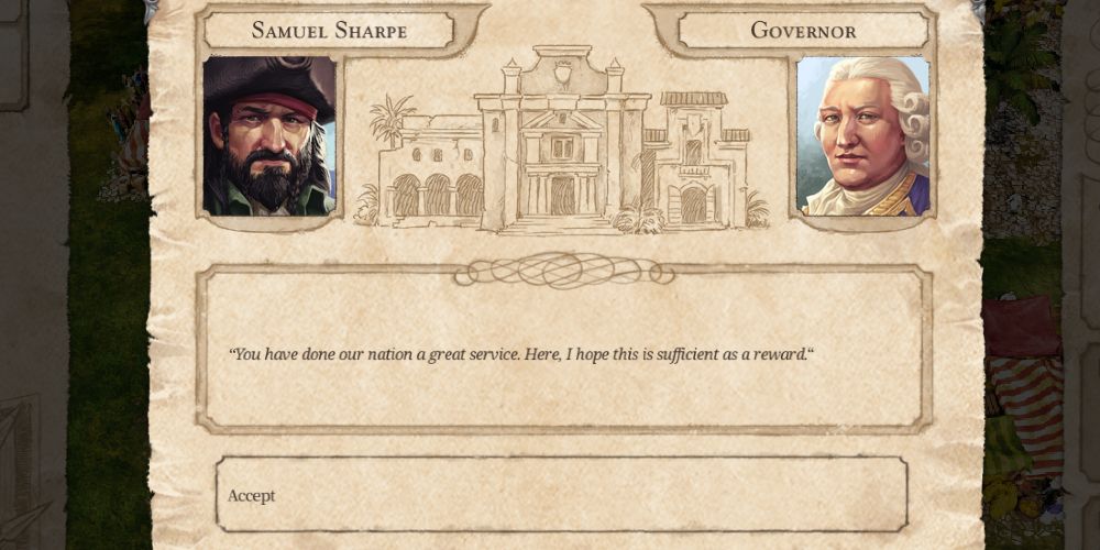 an island governor rewards a privateer for his service