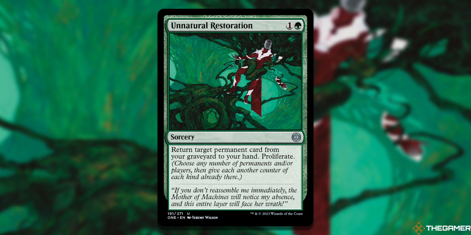 The card Unnatural Restoration from Magic: The Gathering.