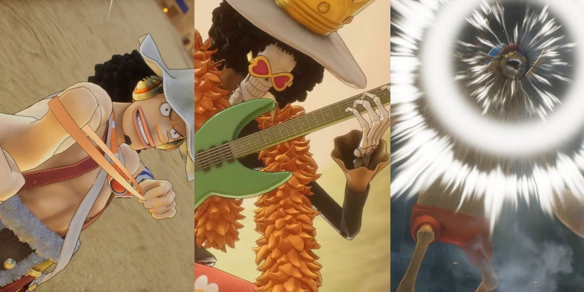 Usopp brook and Chopper in One Piece Odyssey