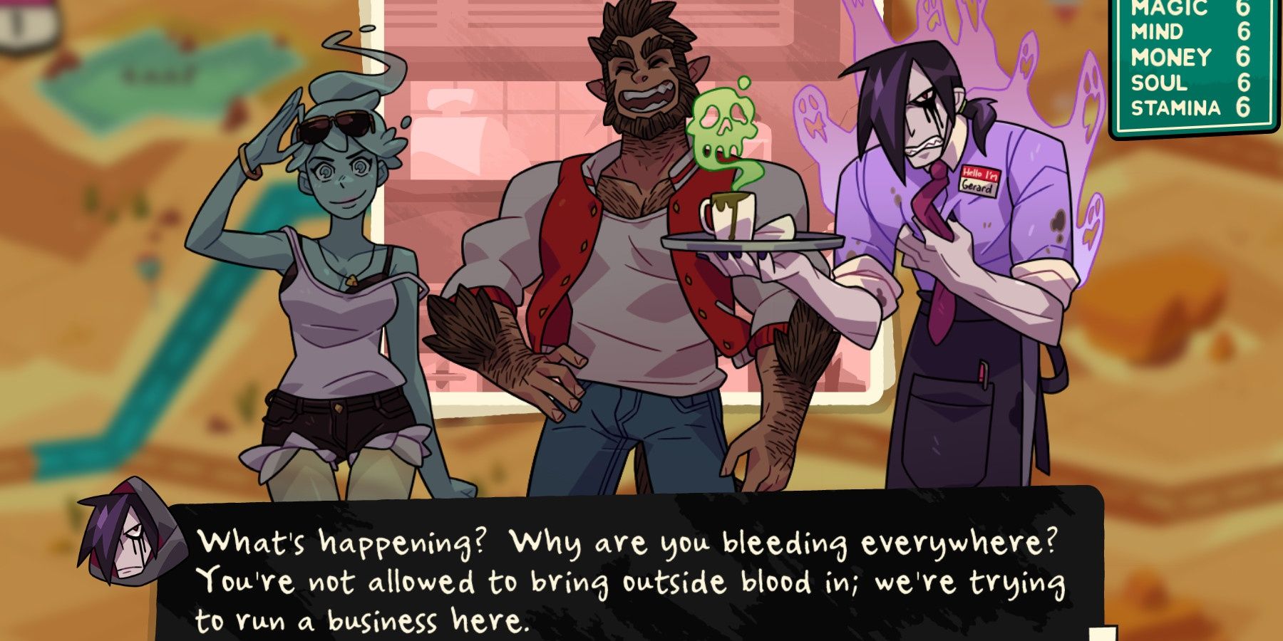Monster Roadtrip Werewolf With A Ghost Woman And Ghoul Waiter Visual Novel