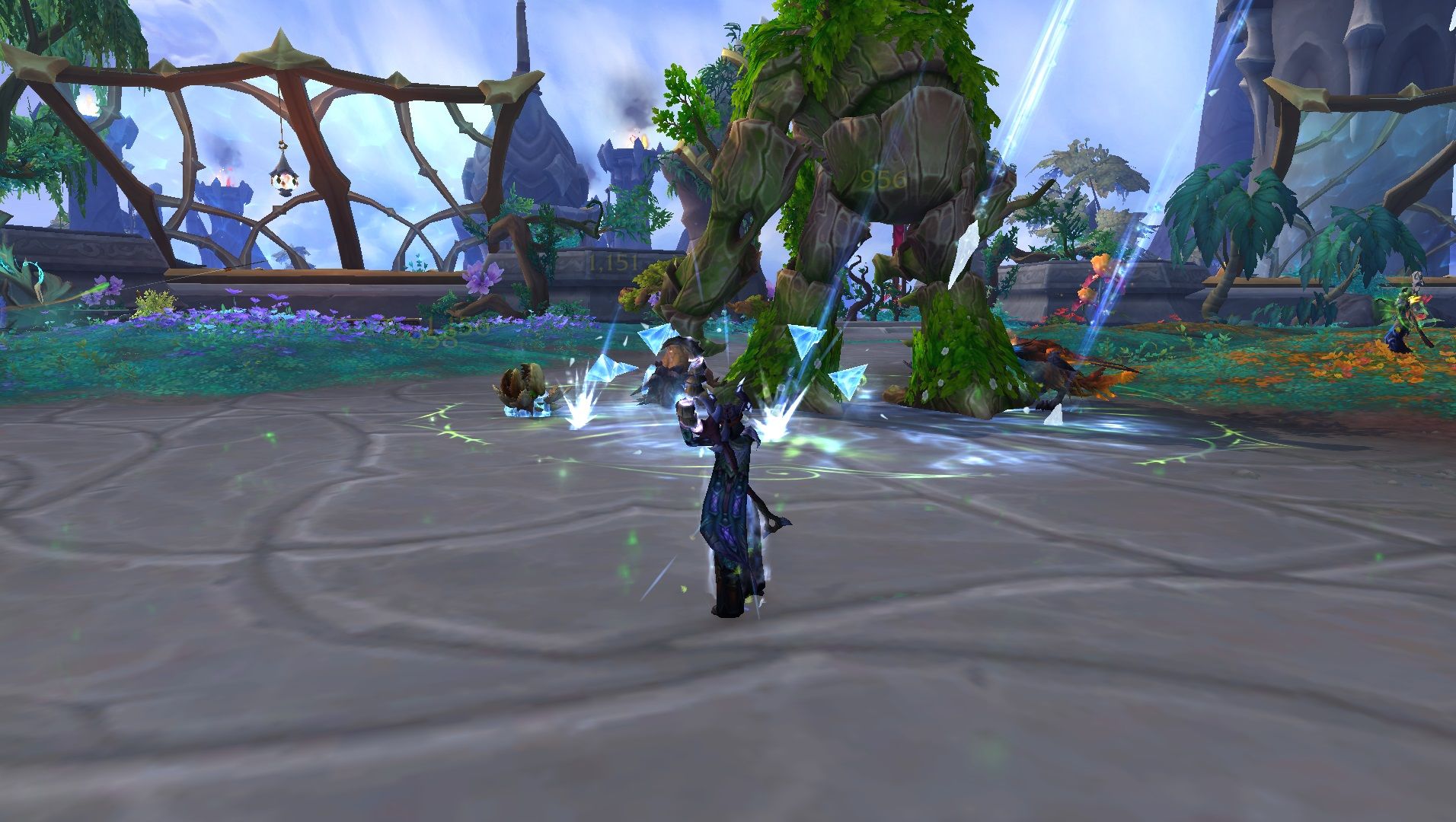 A frost mage running the Algeth'ar Academy dungeon in World of Warcraft.