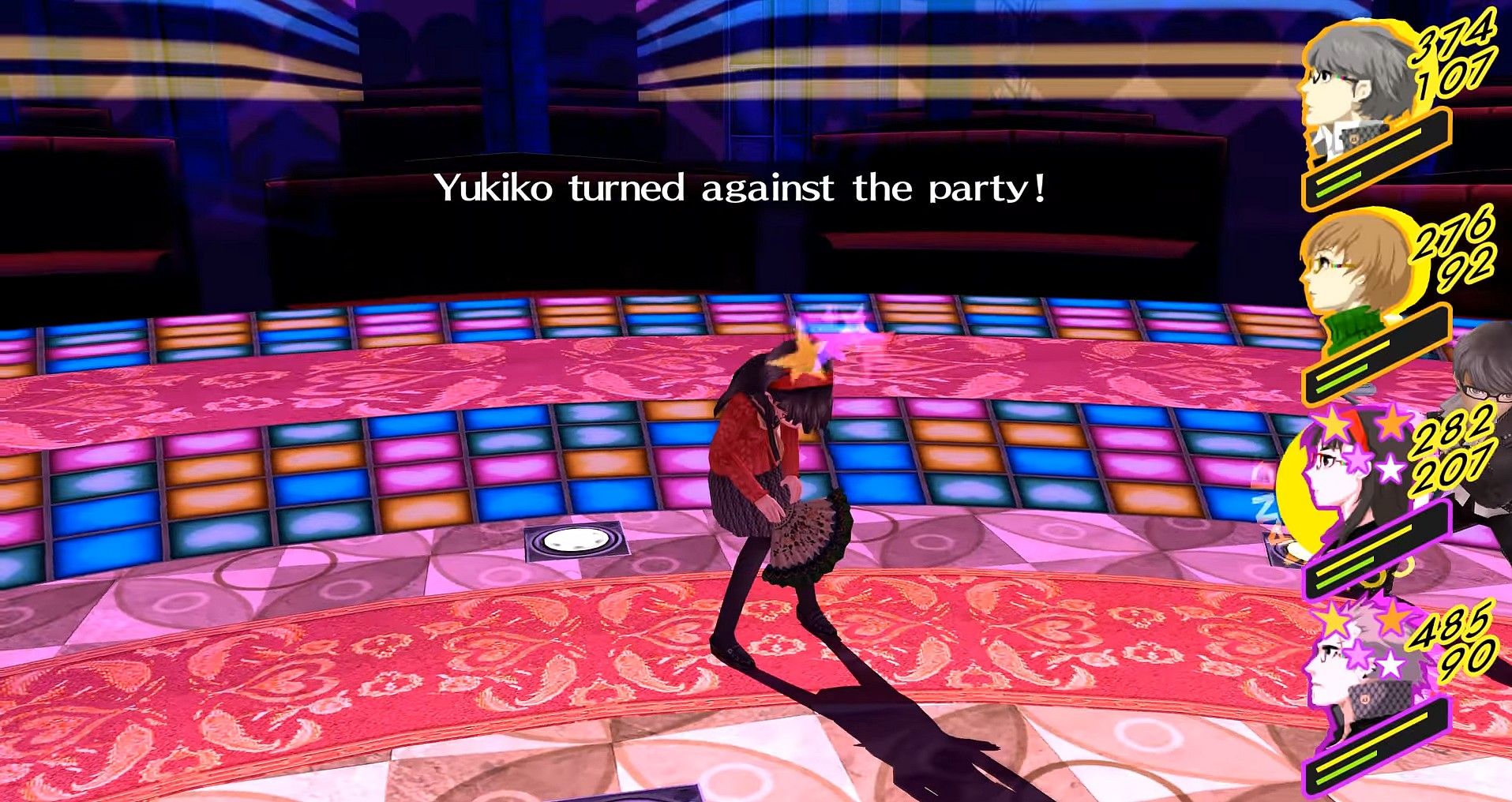 yukiko turning on the investigation team because of her panic in persona 4 golden